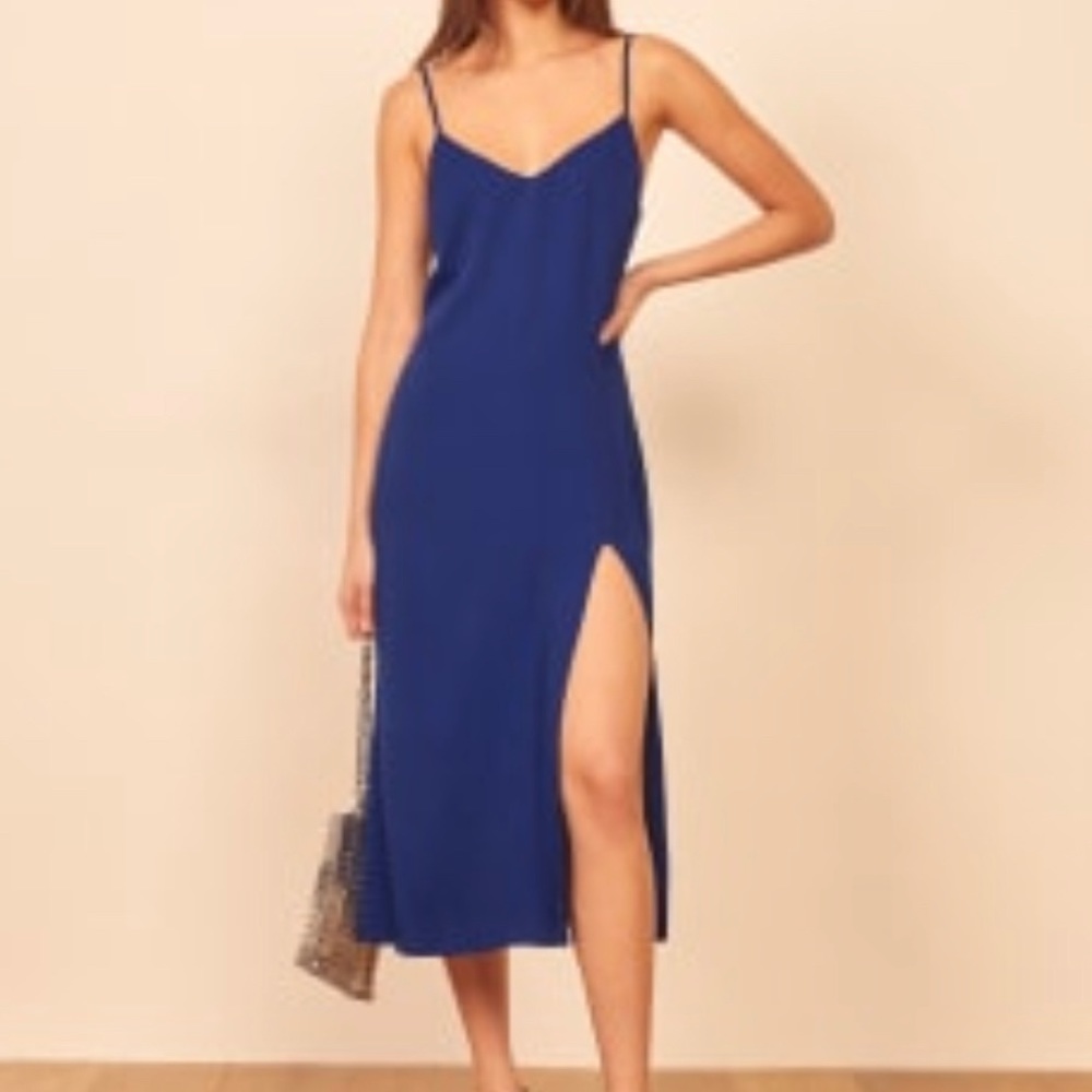 Reformation Crimini Dress in Royal